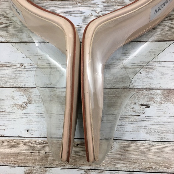 Steve Madden Vegas Clear/Nude  Pumps Size 7.5 - Picture 6 of 13